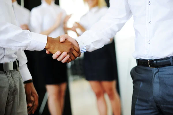 Business People Working Office Shaking Hands — Stock Photo, Image