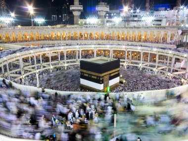 Kaaba the Holy mosque in Mecca clipart