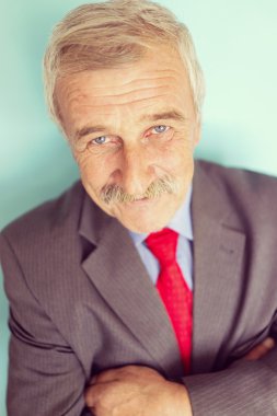 Olgun bir iş adamının portresi.