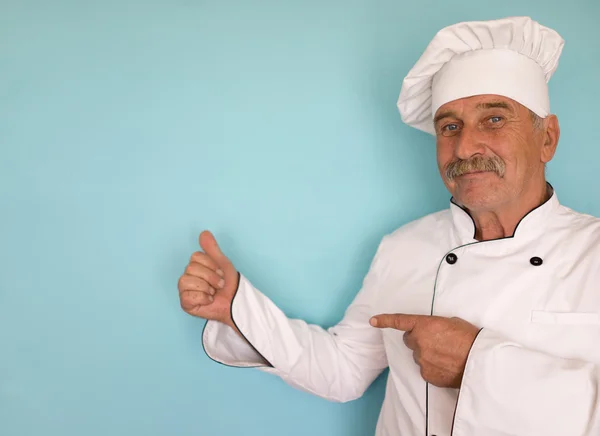Cocinero senior con bigote —  Fotos de Stock