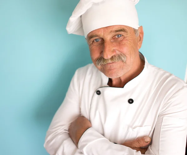 Chef cuisinier avec moustache — Photo