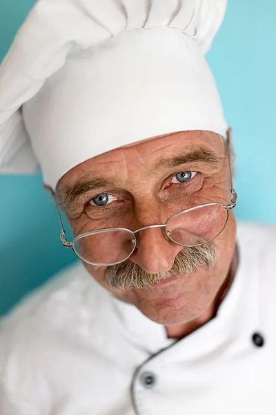 Anziani chef in uniforme — Foto Stock