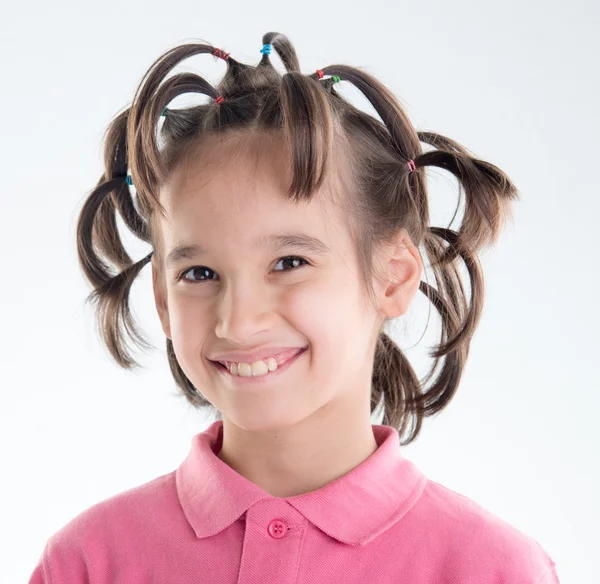 Portrait of funny cute little boy with awesome hairstyle — Stock Photo, Image