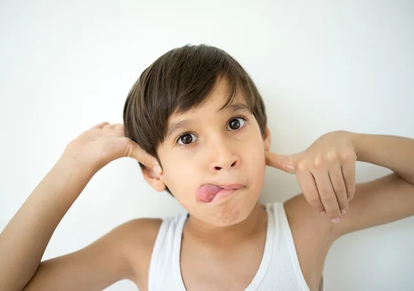 Schattig jongetje blij — Stockfoto