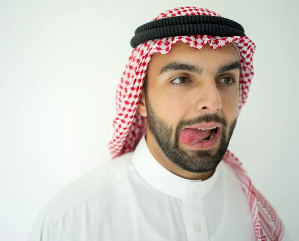 Αραβικά νέος επιχειρηματίας που παρουσιάζουν — Φωτογραφία Αρχείου