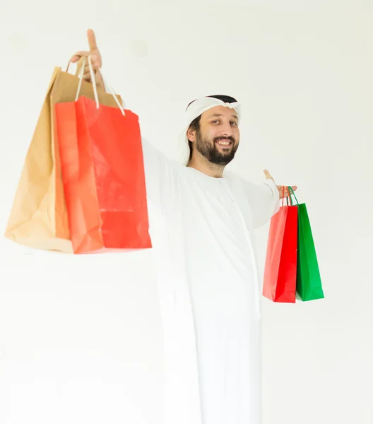 Arabský muž shopper — Stock fotografie