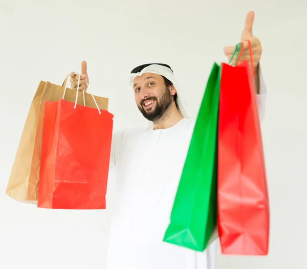 Arabo uomo shopper — Foto Stock