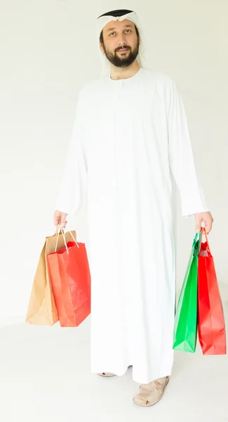Arabský muž shopper — Stock fotografie