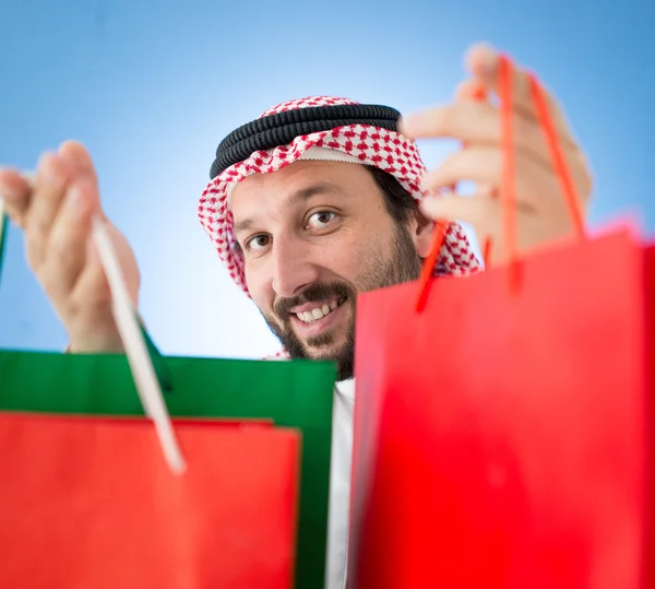 Arabo uomo shopper — Foto Stock