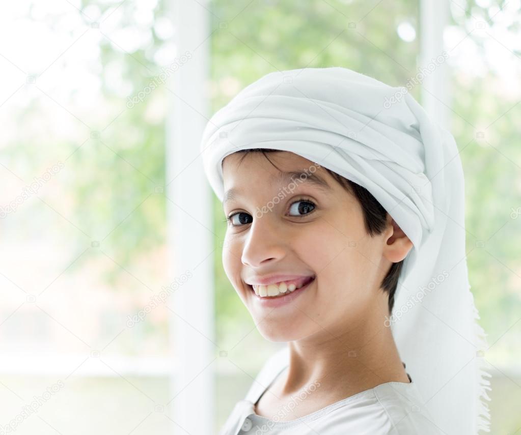 Arabic little boy posing