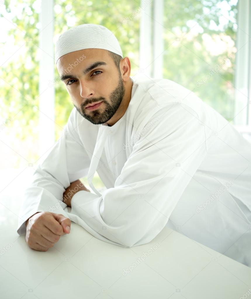 Portrait of attractive Arabian man