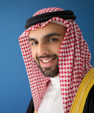 Portrait of attractive Arabian man clipart