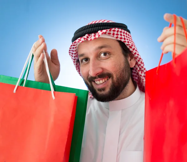 Arabský muž shopper — Stock fotografie