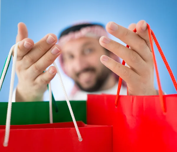 Arabský muž shopper — Stock fotografie