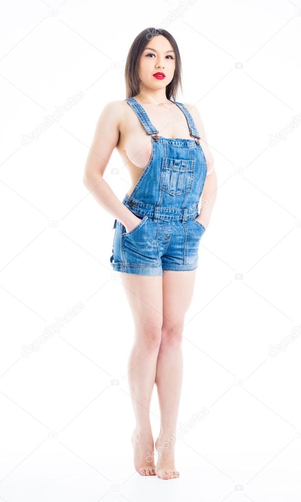 Topless women in overalls lil chica creampie