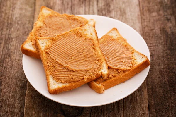 Peanut butter cream on toast