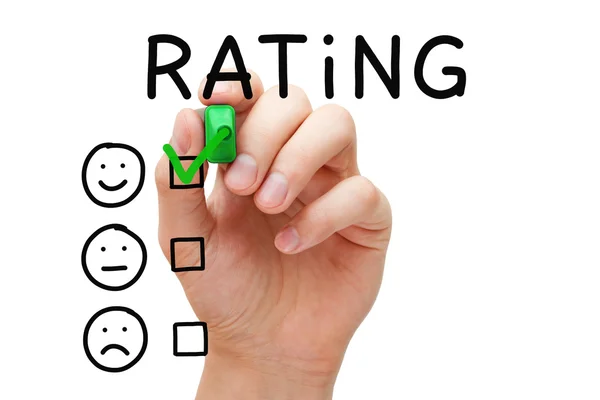 Концепция рейтинга удовлетворенности клиентов — стоковое фото