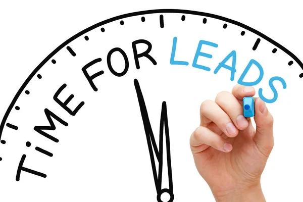 Tiempo para el concepto de leads — Foto de Stock