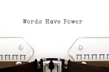 Words Have Power Typewriter clipart