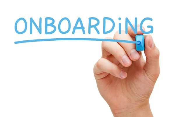 Indicatore blu di onboarding — Foto Stock