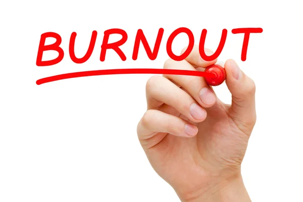 Burnout marcatore rosso — Foto Stock