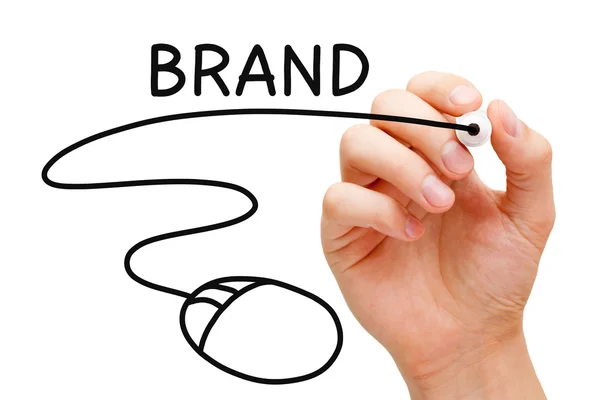 Online Branding mus koncept — Stockfoto