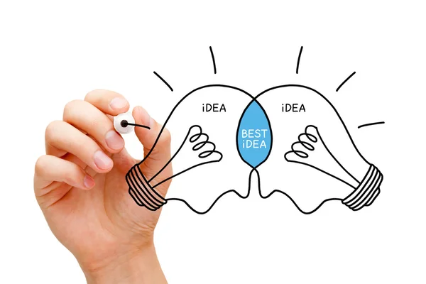 Best Idea Light Bulbs Concept — Stock Photo, Image