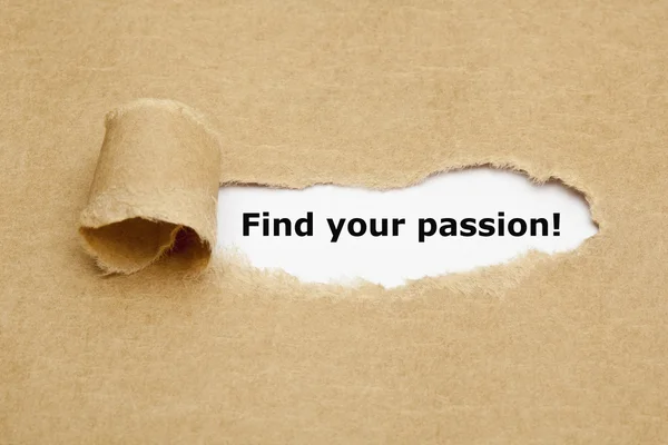 Trouvez votre passion Papier déchiré — Photo