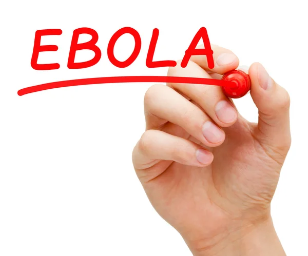 Indicatore rosso di Ebola — Foto Stock