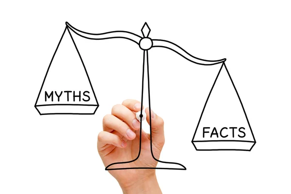 Facts Myths Scale Concept — Stock Photo, Image