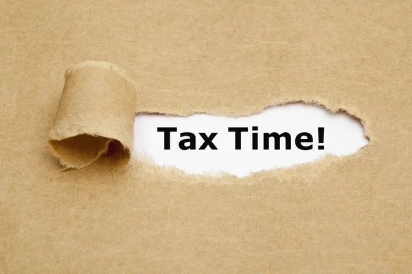 Tax Time Torn Paper — Stock Photo, Image