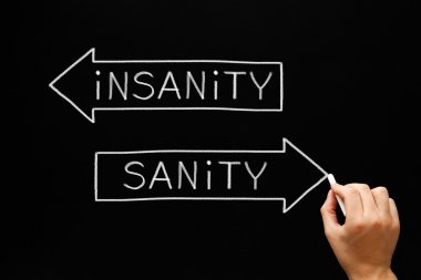 Sanity or Insanity Arrows Concept clipart