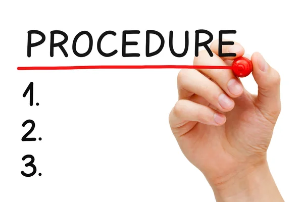 Procedure List — Zdjęcie stockowe