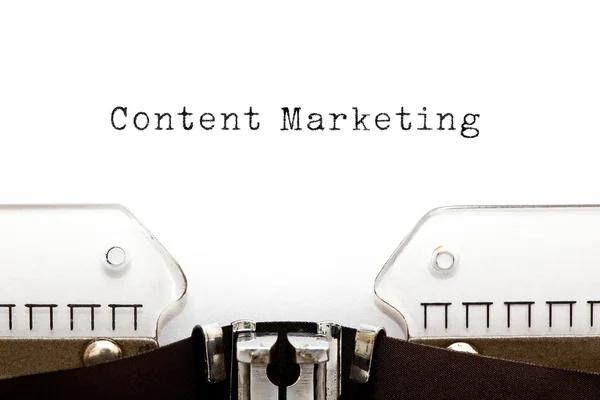 Content Marketing Schreibmaschine — Stockfoto