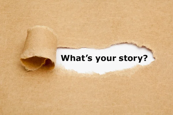 What is Your Story Torn Paper — Stock Photo, Image