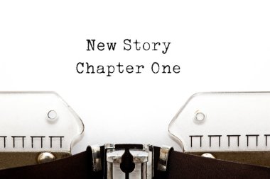 New Story Chapter One Typewriter clipart
