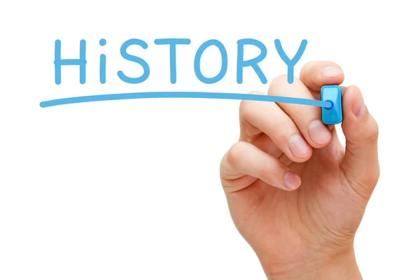 History Blue Marker — Stock Photo, Image