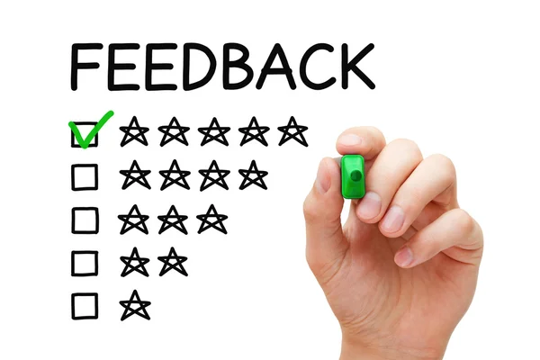 Feedback Cinco Estrelas Conceito — Fotografia de Stock