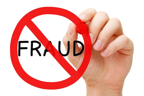 Fraud Prohibition Sign Concept — Stock Photo, Image