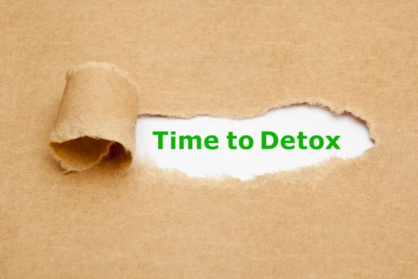 Time to Detox Torn Paper Concept — Stock Photo, Image