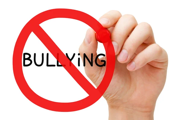 Conceito de Sinal de Proibição de Bullying — Fotografia de Stock