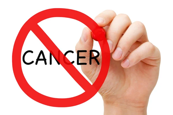 Cancer förbud tecken koncept — Stockfoto