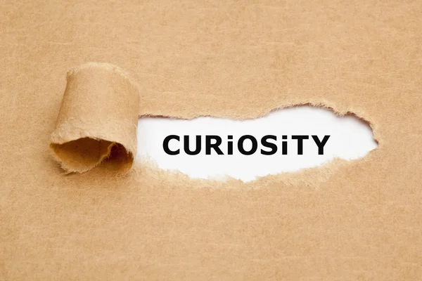 Curiosity Torn Paper Concept — Stock Photo, Image