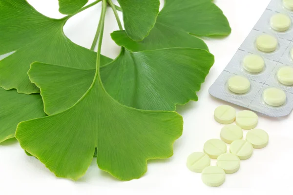 Pills of Ginkgo — Stock Photo, Image