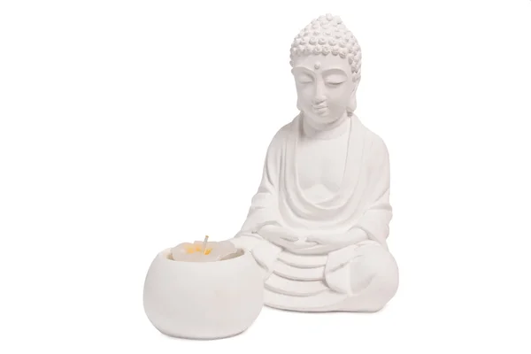 Weißer Buddha — Stockfoto