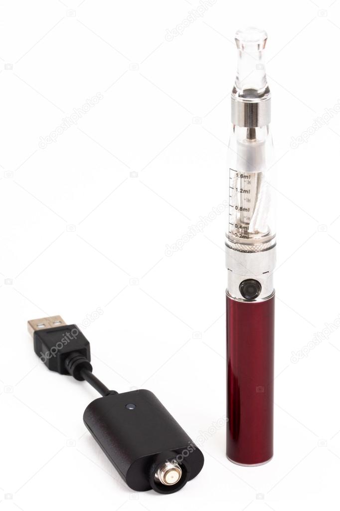 E-cigarette with charging cable