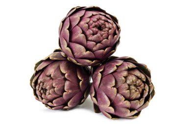 Beyaz arka plan üzerinde enginar