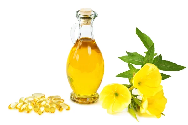 Evening primrose oil capsules — Stock Photo, Image