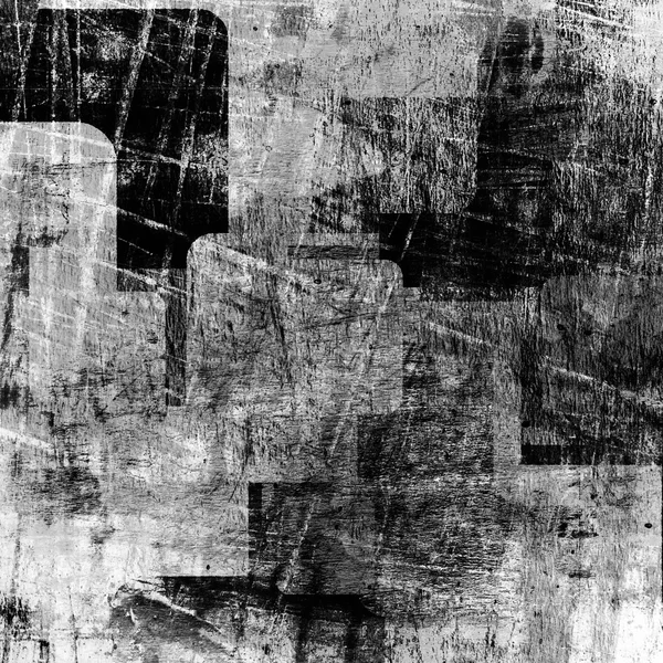 Cuadrados en blanco y negro en la pared grunge — Foto de Stock
