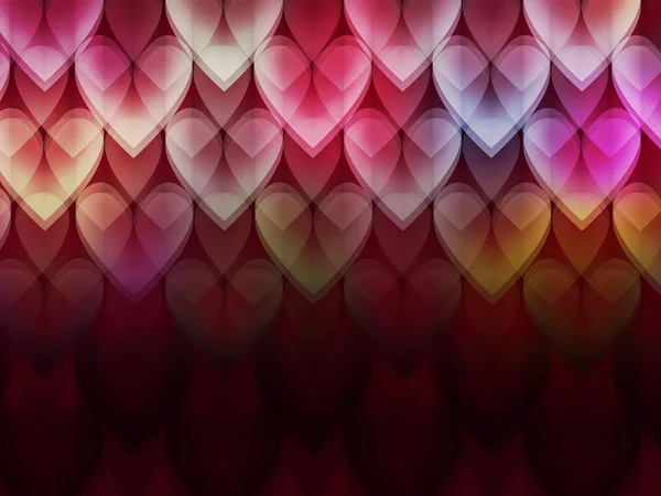 Glowing hearts — Stock Photo, Image